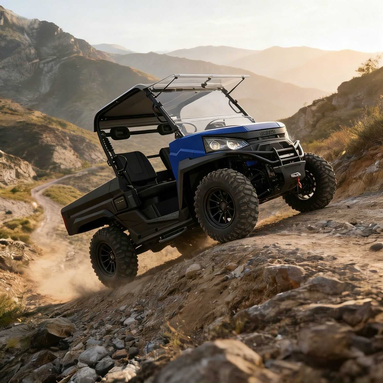 Motor AC 10KW 4WD UTV 73.6V 400mm Mengarungi Jangkauan 80-100km