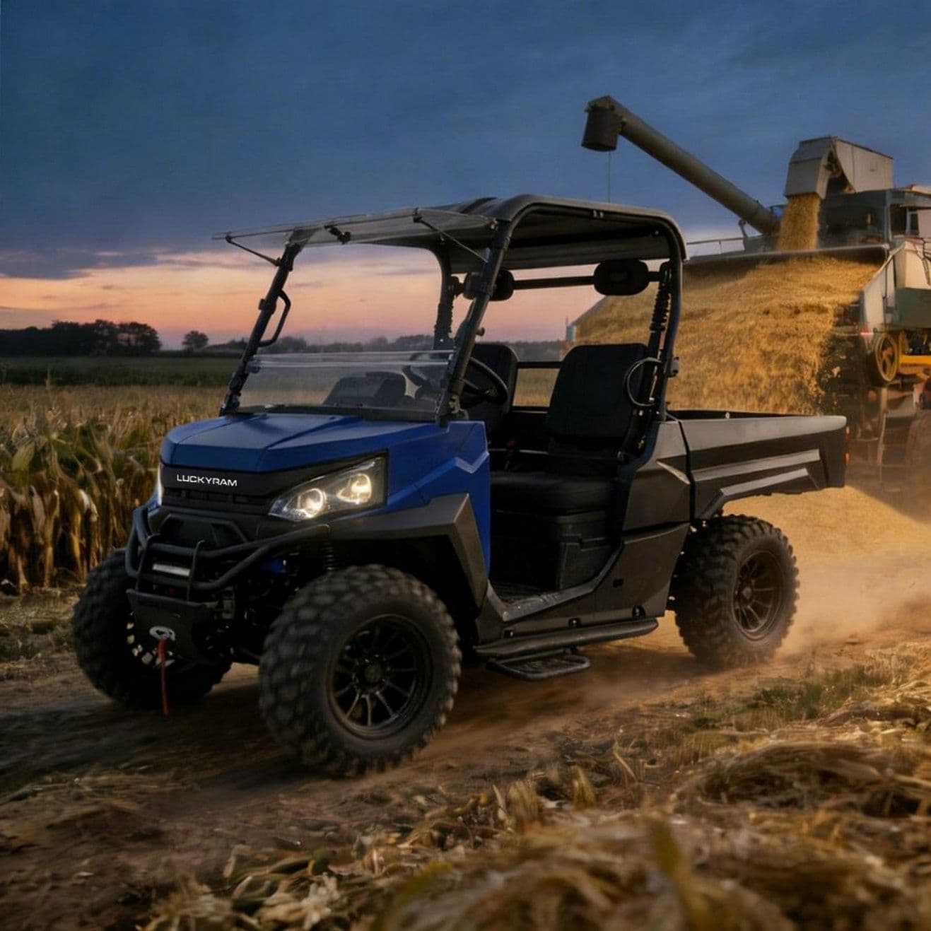 Ban UTV Listrik 4WD 14 Inci Penarik 1000kg untuk Pemeliharaan Properti
