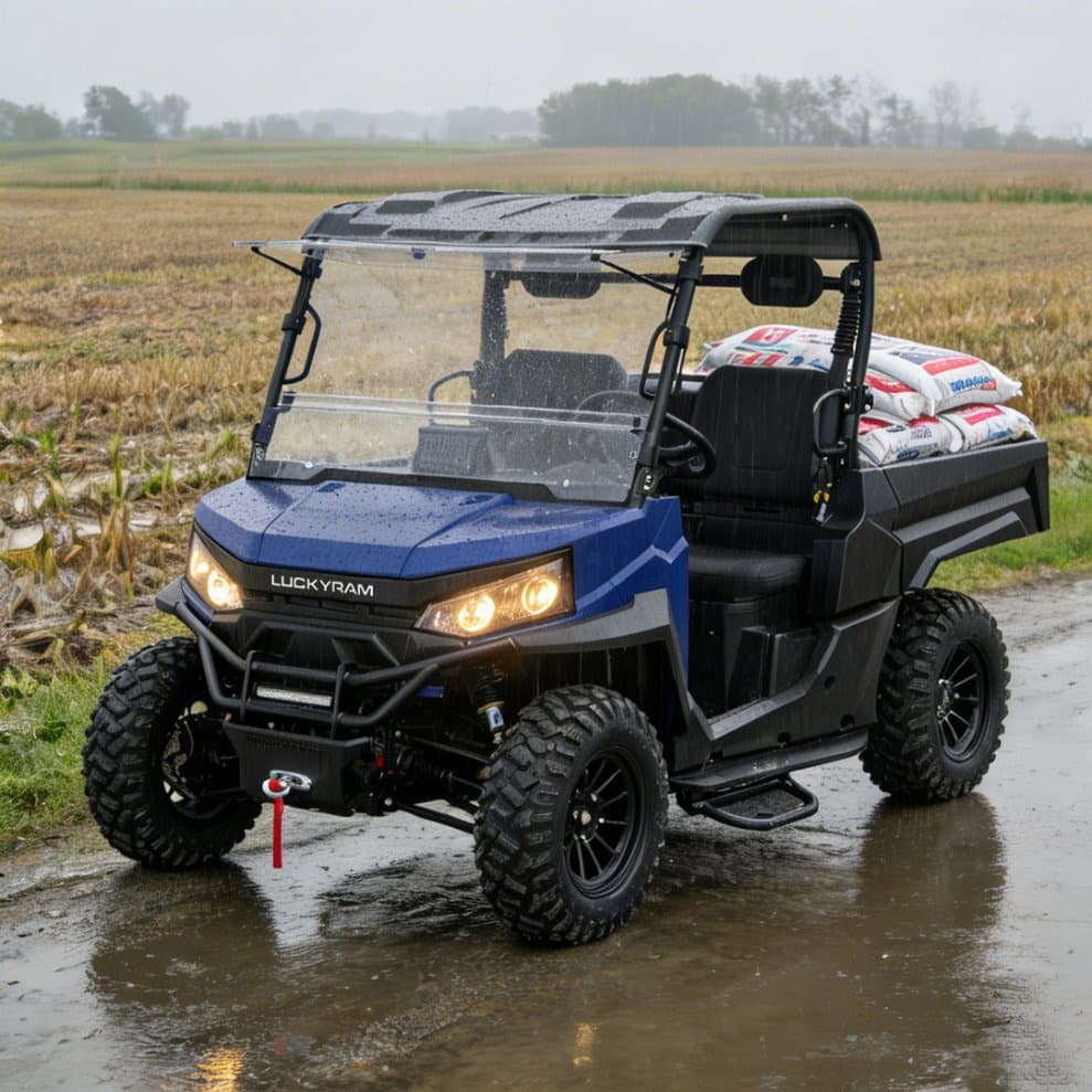 4WD Farm UTV PKE Keyless Rentang 80-100km Ban Off Road 14 Inci