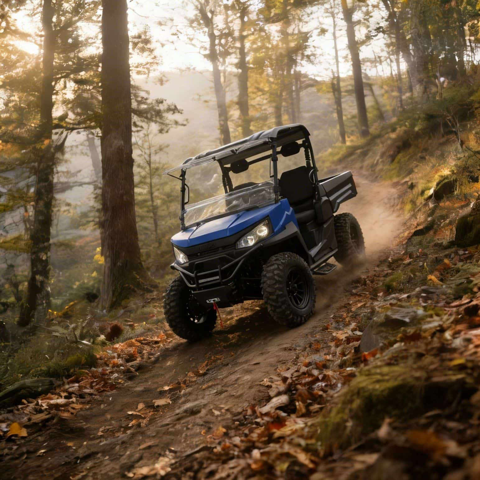 4WD UTV 73.6V 20KW Daya Puncak Pengontrol 400A Tempat Tidur Sampah 350kg