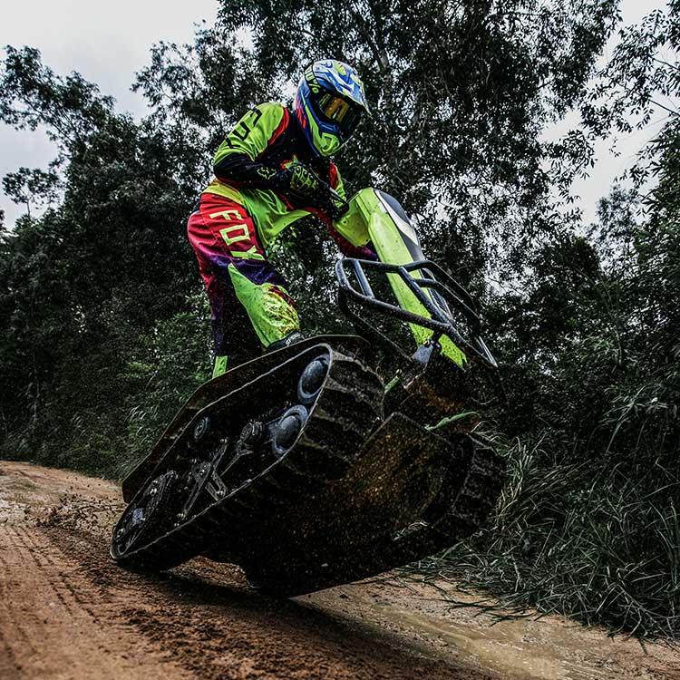 Kendaraan yang Dilacak Medan Listrik Kendaraan off-Road Utilitas Mobil Salju yang Kuat