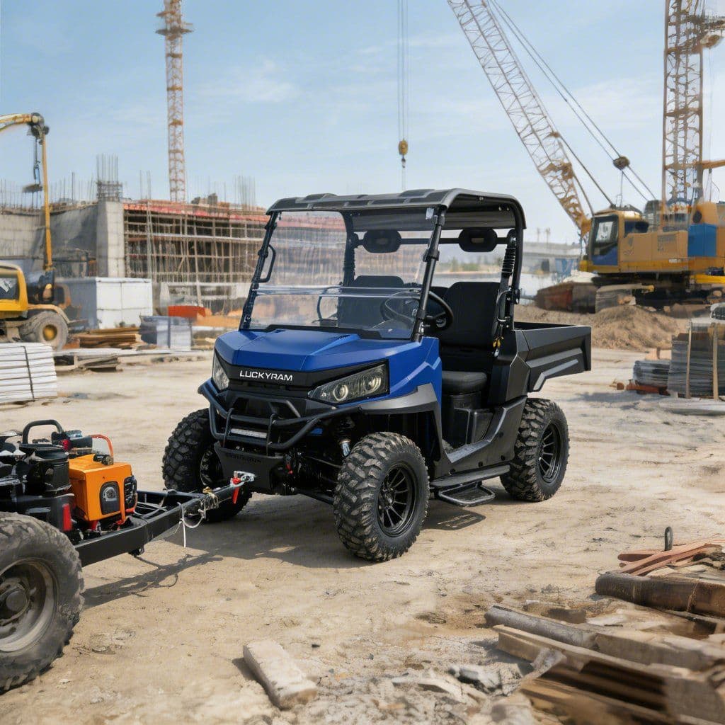 UTV 4WD Elektrik untuk Berburu Power Steering EPS 73.6V 150Ah
