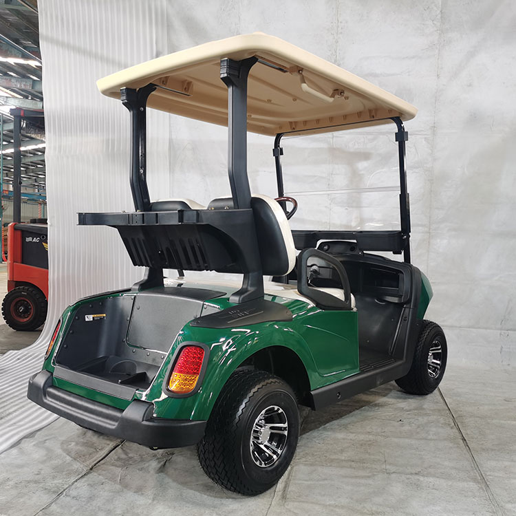 Kereta golf elektrik 2 tempat duduk multi-warna, dilengkapi dengan baterai lithium