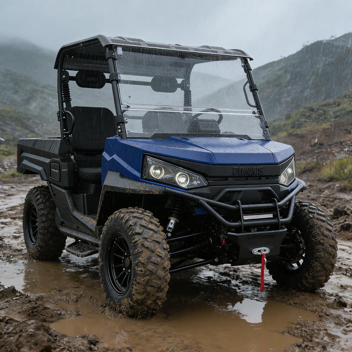 Sistem Start-up Tanpa Kunci PKE 10KW Motor AC Pengontrol UTV Listrik 400A Jangkauan 80-100Km 4WD